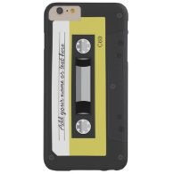 Funny Vintage Retro Music Cassette Tape Barely There iPhone 6 Plus Case