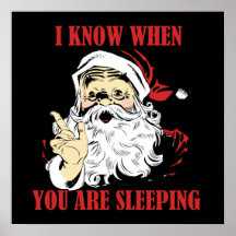 Funny vintage Santa Poster