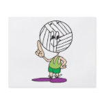 funny volleyball head cartoon character flyers