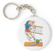 Funny Volleyball Keychain