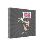 funny vote democrat donkey cartoon canvas print