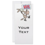 funny vote democrat donkey cartoon rack card design