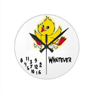 FUNNY !! WALLCLOCK-whatever!!! Round Clock