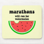 Funny watermelon marathon mouse pad