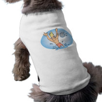 funny waterpolo dude cartoon dog clothes