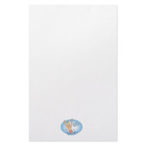 funny waterpolo dude cartoon personalized stationery