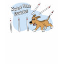 Funny Weave Poles Dog Agility Dark Tee Shirt by MenagerieMayhem Funny Weave Poles Dog Agility Dark Tee Shirt