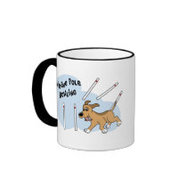 Funny Weave Poles Dog Agility Mug