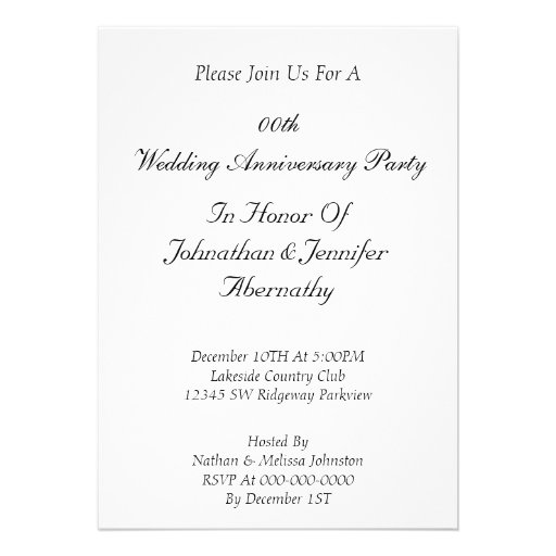 Funny Wedding Anniversary Invitation