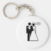 Funny, "wedding Couple" Gotcha! design Keychain
