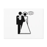 Funny, "wedding Couple" Gotcha! design Postcards