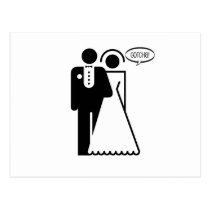 Funny, "wedding Couple" Gotcha! design postcards