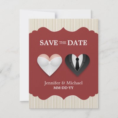 Funny Wedding Hearts Save the Date invitation by BluePlanet