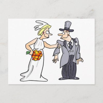 Funny Wedding Picture Post Card By Thebridalshop