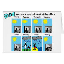 Funny Weekend Weather Father's Day cards