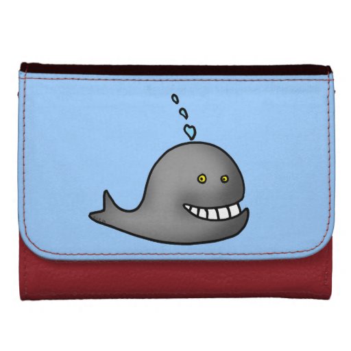 Funny whale wallets for women Zazzle