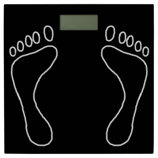 Funny White Chalk Footprints Bathroom Scale Zazzle