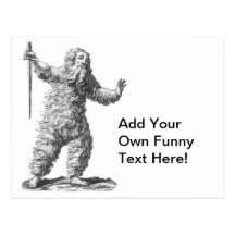 Funny Wild Man - Don't Mess With This One! Postcard
