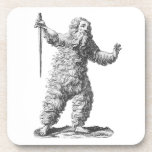 Funny Wild Man on a Rampage - Medieval Legend cork coasters
