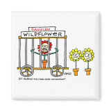 Funny Wildflower Cartoon Gardening magnet