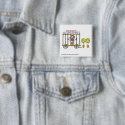Funny Wildflower Gardening Cartoon Button
