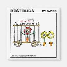 Funny Wildflowers Fridge Magnet