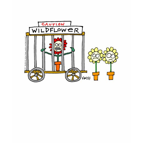 Funny Wildlower Gardener Cartoon Tee zazzle_shirt