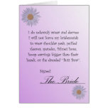 Funny Will You Be My Bridesmaid Contract Card