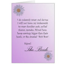 Funny Will You Be My Bridesmaid Contract Card