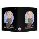 funny wind up businessman cartoon character binders