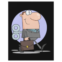 funny wind up businessman cartoon character custom flyer