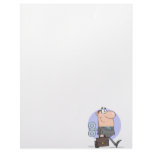 funny wind up businessman cartoon character personalized letterhead