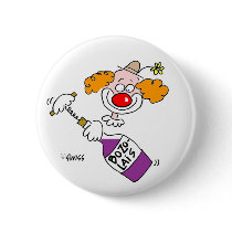 Funny Wine Button by Swisstoons Funny Wine Button