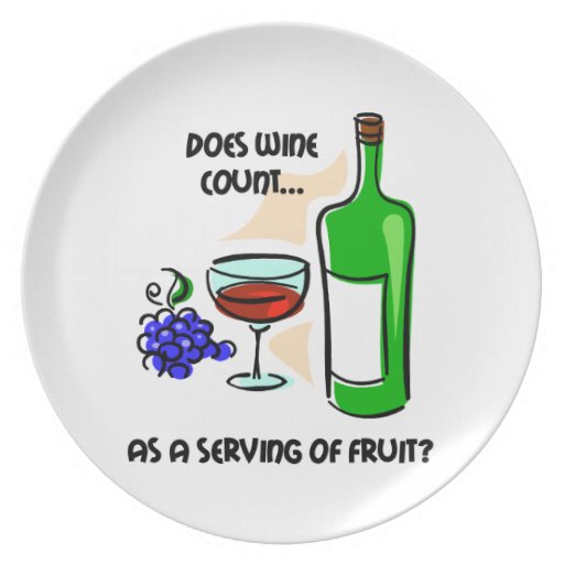 funny wine dinner plate Zazzle