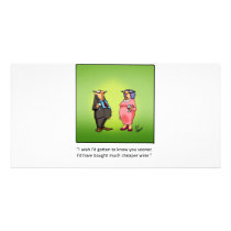 Funny Wine Gift! Customized Photo Card