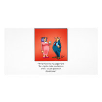 Funny Wine Gift! Custom Photo Card