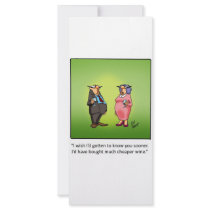 Funny Wine Gift! Personalized Rack Card