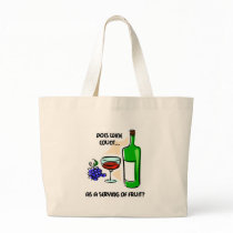 Funny wine humor saying bags
