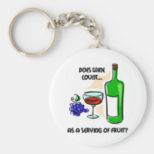 Funny wine humor saying keychains