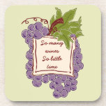 Funny Wine Quote coasters