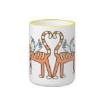 Funny Winged Kitty with Heart Custom Mug mugs
