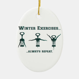 funny winter exercises double sided oval ceramic christmas funny winter exercises double sided oval ceramic christmas