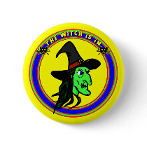 Funny Witch Buttons by halloween_tshirts Funny Witch Buttons