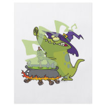 funny witch gator cooking cauldron flyer