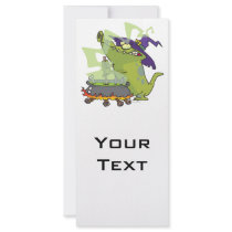 funny witch gator cooking cauldron rack card