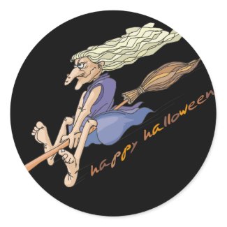 Funny Witch with Wart Sticker sticker