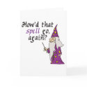 Funny Wizard Greeting Cards by halloweentreats Funny Wizard Greeting Cards