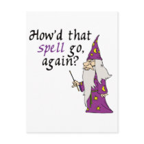 Funny Wizard Postcard