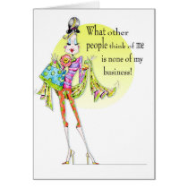 Funny woman humor birthday card - must see back