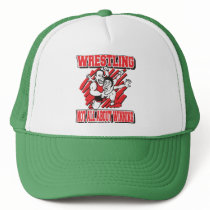 Funny Wrestling hats by Wrestling_TShirts Funny Wrestling hats